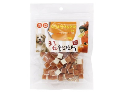 (3개묶음)(참좋은간식) 치킨 연어 호박 큐브