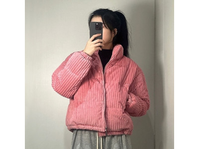 여성 코듀로이 골덴 크롭 패딩 점퍼 숏패딩 3color