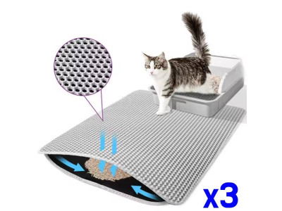 TBZ EVA소재 벌집구조 고양이 이중 모래매트 x3개